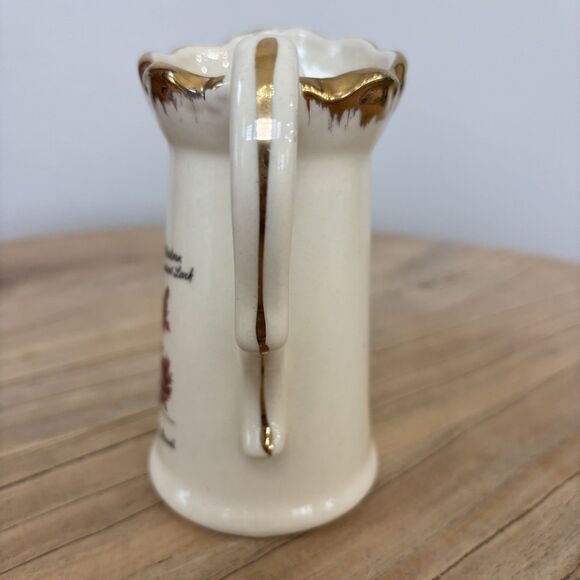 Vintage Wyoming Souvenir Creamer Pitcher 1960s Western Meadow Lark Cottagecore - Picture 6 of 11